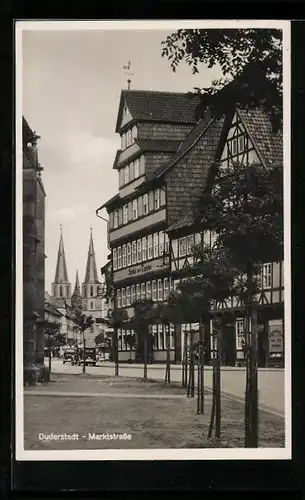 AK Duderstadt, Marktstrasse mit Hotel zur Tanne