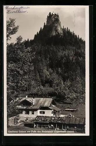 AK Tegernsee, Gasthaus Galaun am Fusse des Riedenstein