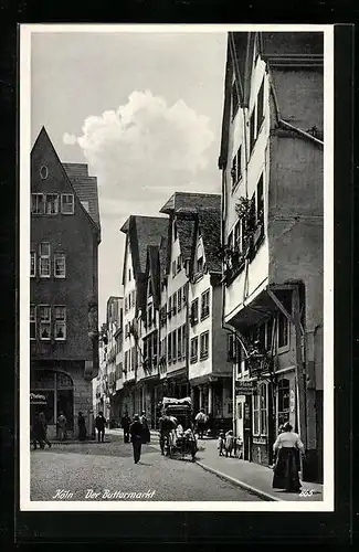 AK Köln, Buttermarkt mit Gschäften