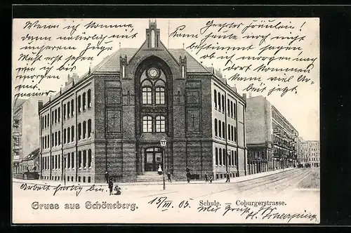 AK Berlin-Schöneberg, Schulgebäude in der Coburgerstrasse