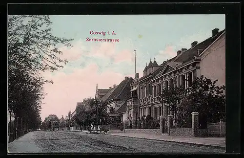 AK Coswig /Anh., Partie in der Zerbsterstrasse