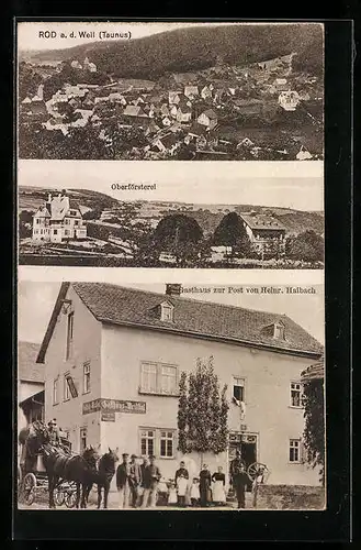 AK Rod a. d. Weil, Gasthaus zur Post, Oberförsterei