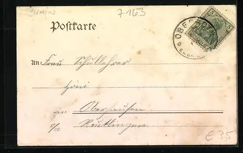 AK Oberrot, Gasthaus zur Rose, Teilansicht