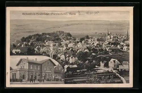 AK Birkenfeld-Neubrücke /Nahe, Teilansicht, Bahnhof