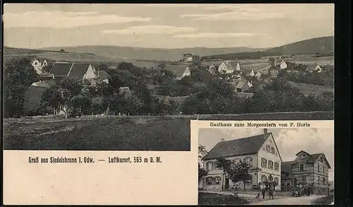 AK Siedelsbrunn i. Odw., Gasthaus zum Morgenstern, Teilansicht
