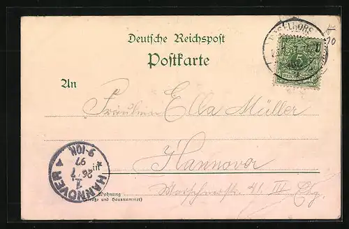 Lithographie Berlin-Saatwinkel, Restaurant Blumshof, Inh.: Carl Martens