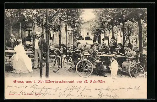 AK Berlin, 1. Schildhornrestaurant von A. Schröder