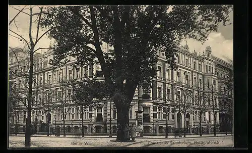 AK Berlin-Tiergarten, Franziskus-Sanatorium, Burggrafenstrasse 1