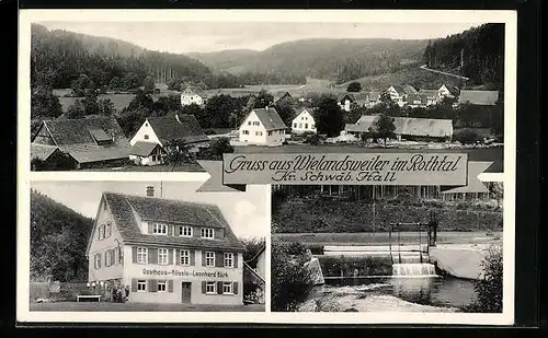 AK Wielandsweiler im Rothtal, Ortsansicht, Gasthaus zum Rössle von Leonhard Bürk