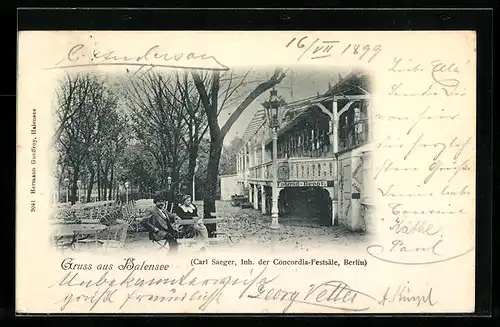 AK Halensee, Concordia-Festsäle, Inh.: Carl Saeger