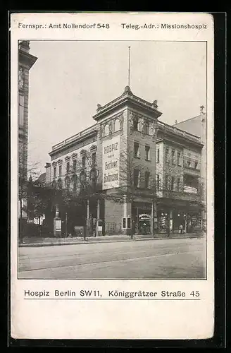 AK Berlin-Kreuzberg, Hospiz der Berliner Stadtmission, Königgrätzer Strasse 45