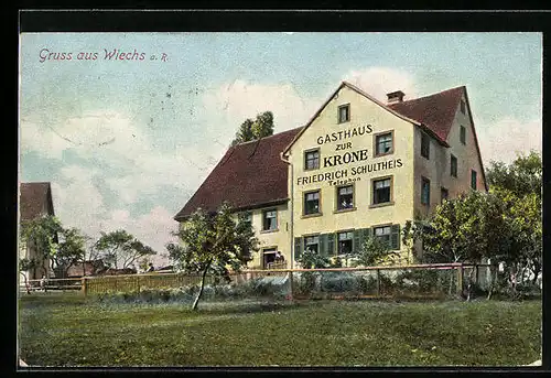AK Wiechs a. R., Gasthaus zur Krone