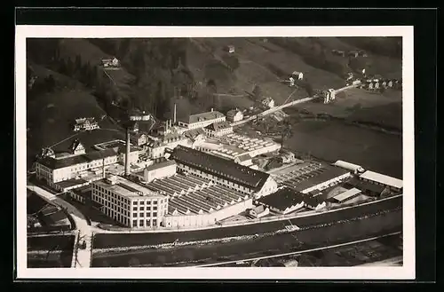 AK Wattwil, Firma Heberlein & Co. AG aus der Vogelschau