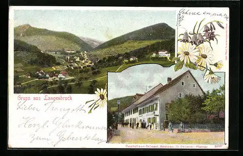 AK Langenbruck, Gasthof zum Ochsen, Teilansicht