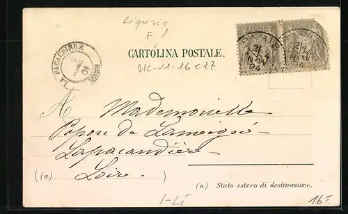 Lithographie San Remo, Palme di Scheffel, Vecchia Strada