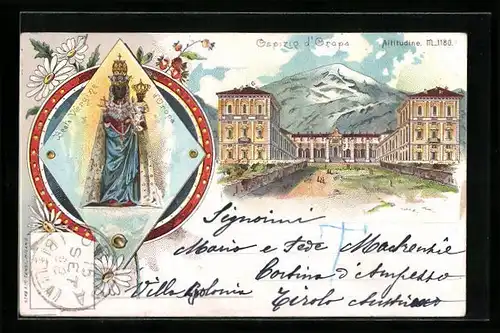 Lithographie Oropa, Ospizio d`Oropa, Beata Vergine