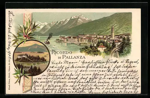 Lithographie Pallanza, Panorama