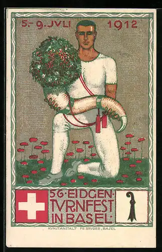 Künstler-AK Basel, 56. Eidgen Turnfest 1912