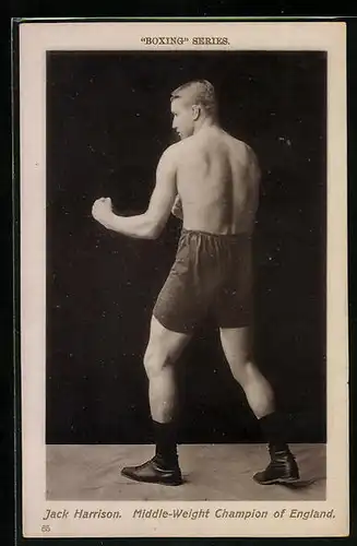 AK Jack Harrison, Middle-Weight Champion of England, Boxen