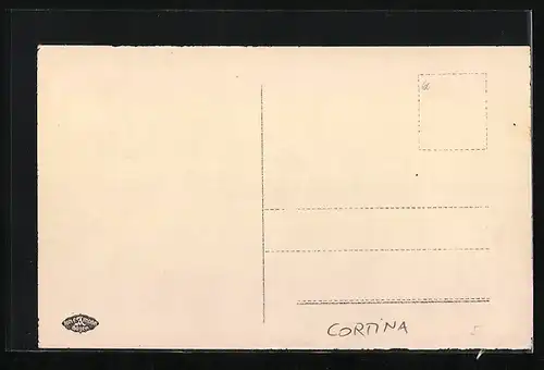 AK Cortina, Ortsansicht mit Gebirgskette