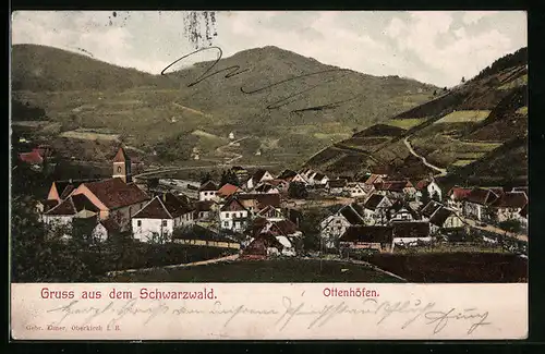 AK Ottenhöfen /Schwarzwald, Totalansicht aus der Vogelschau
