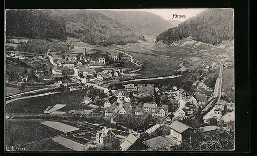 AK Hirsau, Totalansicht von einem Berg aus