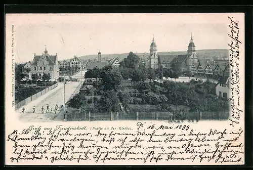 AK Freudenstadt, Partie an der Kirche