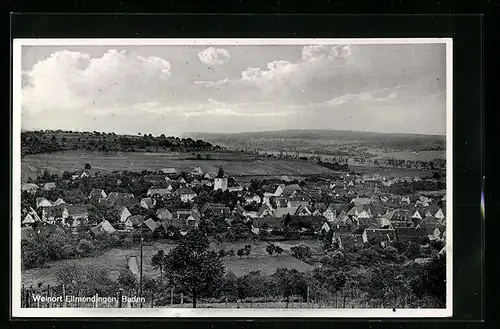 AK Ellmendingen /Baden, Panorama aus der Vogelschau