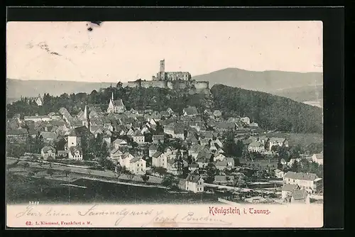AK Königstein im Taunus, Ortsansicht aus der Vogelschau