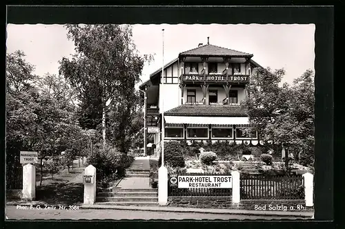 AK Bad Salzig am Rhein, Park-Hotel Trost im Kurpark