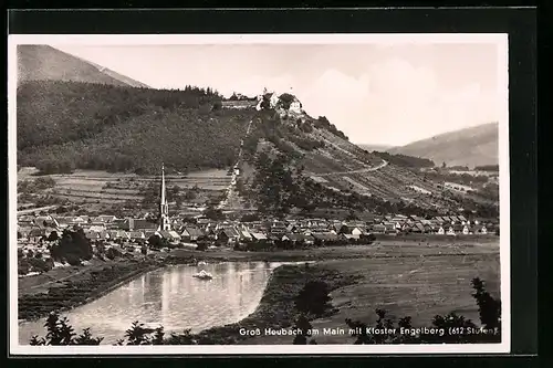 AK Gross-Heubach am Main, Gesamtansicht mit Kloster Engelberg