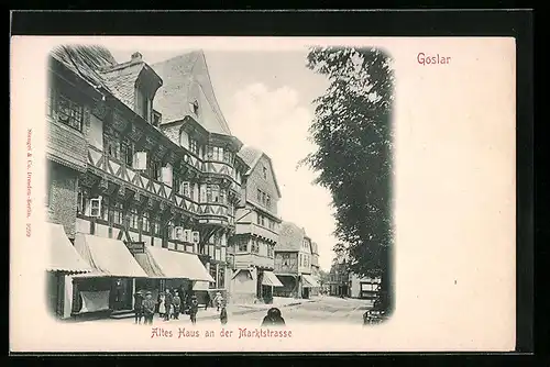 AK Goslar, Altes Haus an der Marktstrasse