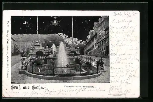 AK Gotha, Wasserkünste am Schlossberg