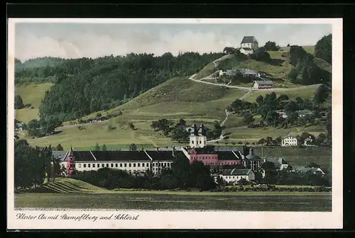 AK Stampflberg, Kloster Au mit Stampflberg und Schlössl