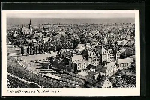 AK Kiedrich /Rheingau, Gesamtansicht mit St. Valentinushaus