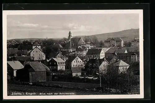 AK Zöblitz i. Erzgeb., Blick nach der Schulstrasse