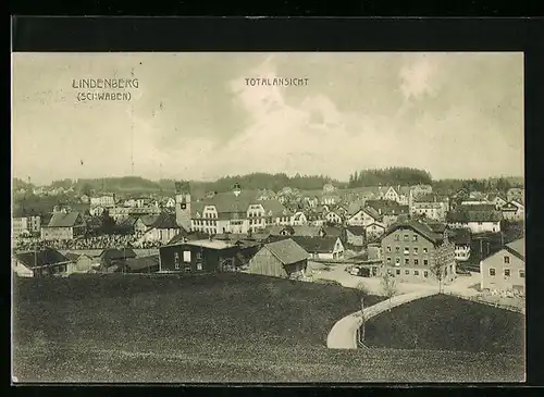 AK Lindenberg (Schwaben), Totalansicht aus der Vogelschau