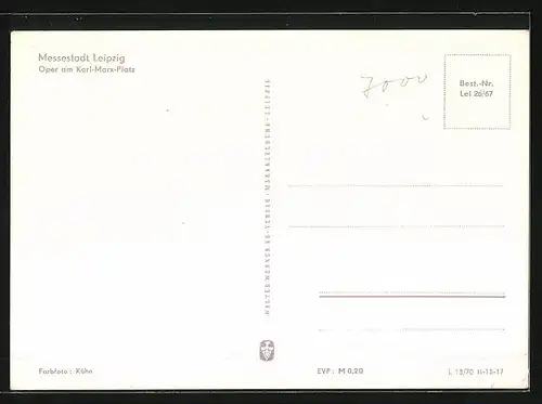 AK Leipzig, Oper am Karl-Marx-Platz