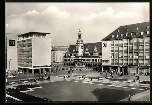 AK Leipzig, Blick zum alten Rathaus
