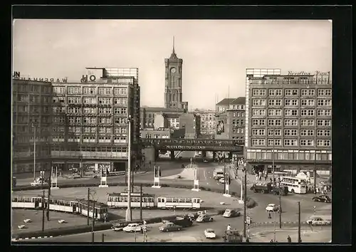 AK Berlin, Alexanderplatz aus der Vogelschau