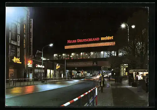 AK Berlin, Bahnhof Friedrichstrasse bei Nacht