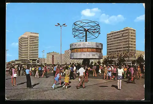 AK Berlin, Uraniasäule mit Weltzeituhr