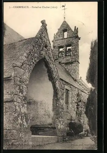 AK Champeaux, Portail et Clocher (1612)