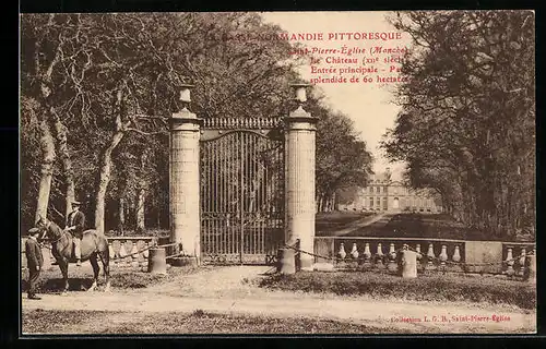 AK Saint-Pierre-Èglise, Le Chateau, Entrèe principale