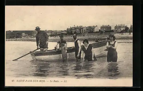 AK Saint-Pair-sur-Mer, Le Bain