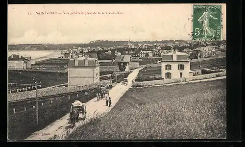 AK Saint-Pair, Vue gènèrale prise de la Grace-de-Dieu