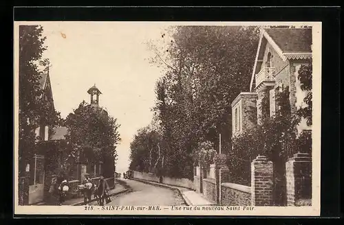 AK Saint-Pair-sur-Mer, Une rue du nouveau Saint Pair