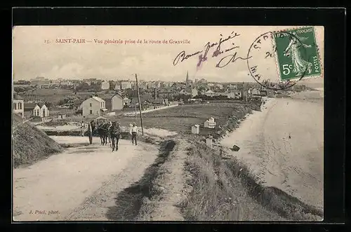 AK Saint-Pair-sur-Mer, Vue gènèrale prise de la route de Granville