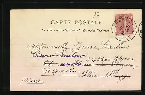 AK Le Vast, Eglise d`Anneville-en-Serre