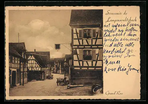 AK Langensoultzbach, Grand`Rue